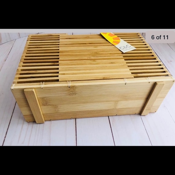 C&C California Bamboo Handbag Open Top Rectangle nwt - Picture 4 of 7